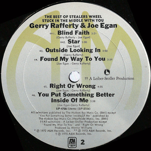 Gerry Rafferty And Joe Egan / Stealers Wheel - Stuck In The Middle With You (The Best Of Stealers Wheel) (LP Tweedehands)