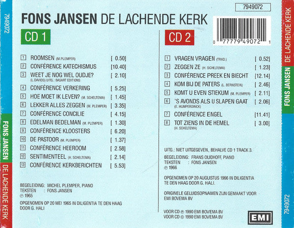 Fons Jansen - De Lachende Kerk (CD Tweedehands)