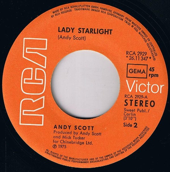 Andy Scott (2) - Where D'Ya Go / Lady Starlight (7-inch Tweedehands)