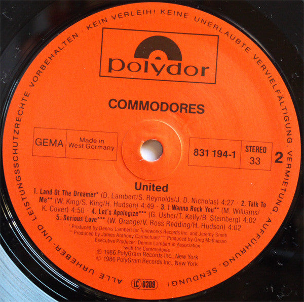 Commodores - United (LP Tweedehands)