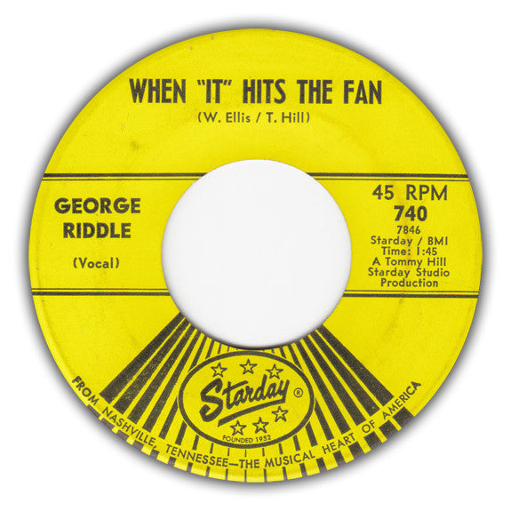 George Riddle - When "It" Hits The Fan (7-inch Tweedehands) - Discords.nl