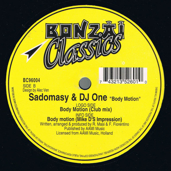 Sadomasy & DJ One (15) - Body Motion (LP Tweedehands)