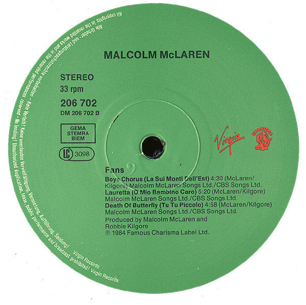 Malcolm McLaren - Fans (LP Tweedehands)