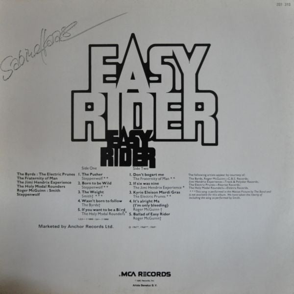 Various - Songs Performed In The Motion Picture Easy Rider (LP Tweedehands)