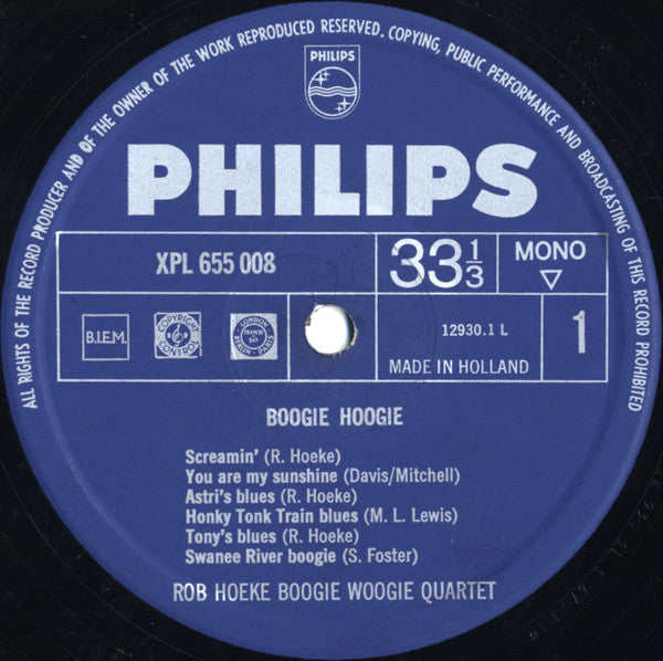 Rob Hoeke Boogie Woogie Quartet - Boogie Hoogie (LP Tweedehands)