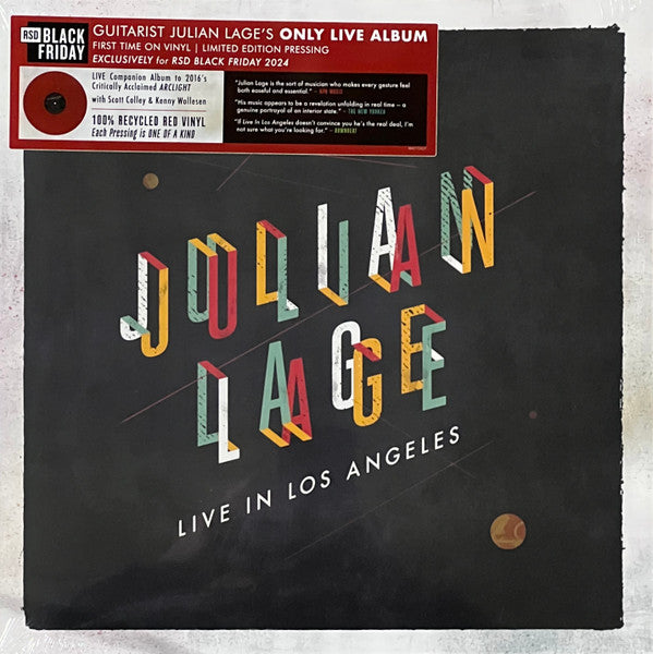 Julian Lage - Live In Los Angeles (Cherry Red LP)