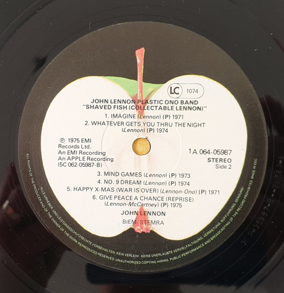 John Lennon & Plastic Ono Band, The - Shaved Fish (LP Tweedehands) - Discords.nl