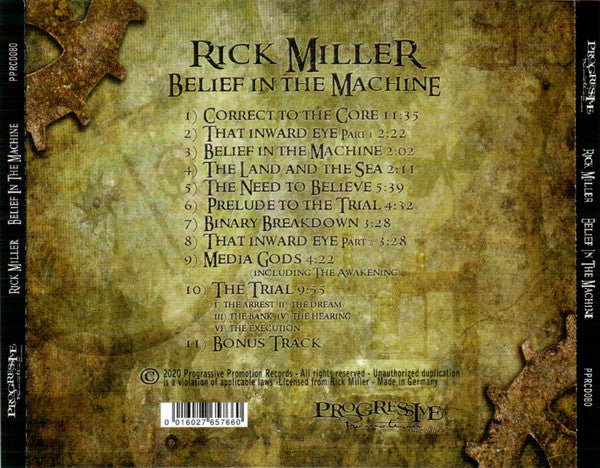 Rick Miller - Belief In The Machine (CD)