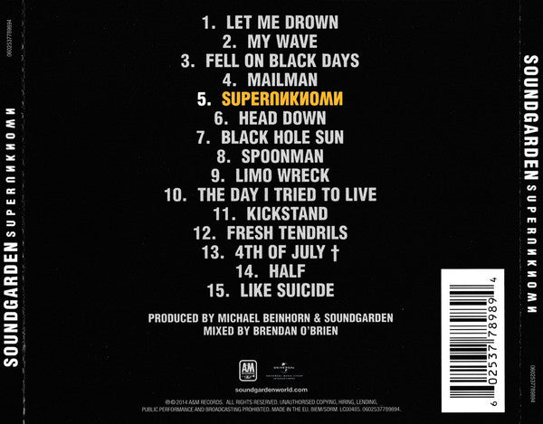 Soundgarden - Superunknown (CD) - Discords.nl