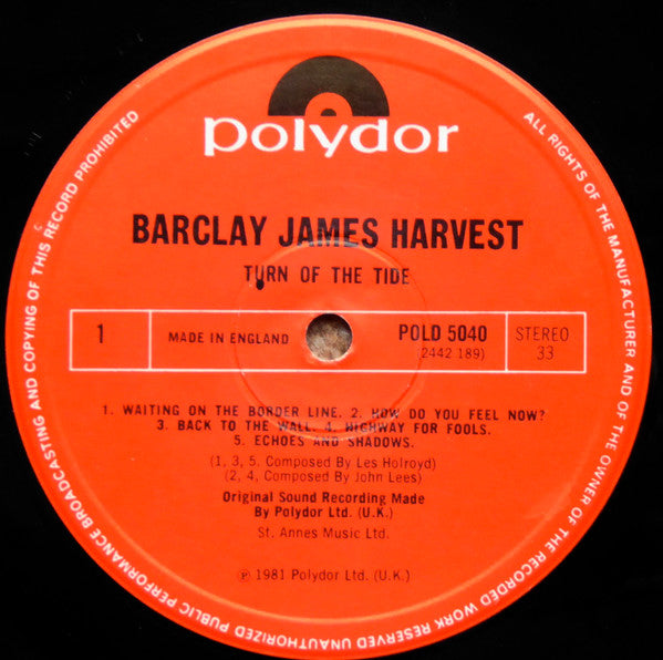 Barclay James Harvest - Turn Of The Tide (LP Tweedehands)