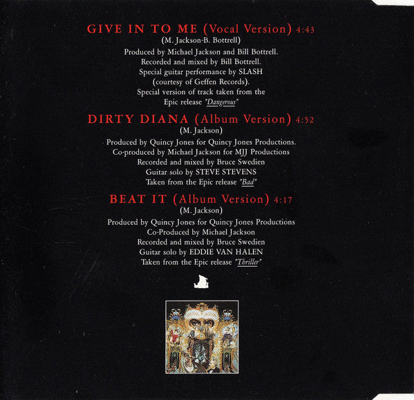 Michael Jackson Featuring Special Guitar Performance By Slash (3) - Give In To Me (CD Tweedehands) - Discords.nl
