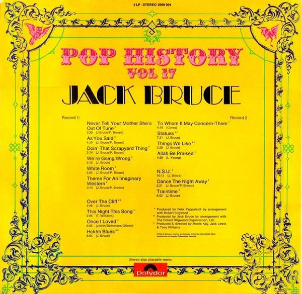 Jack Bruce - Pop History Vol. 17 (LP Tweedehands)