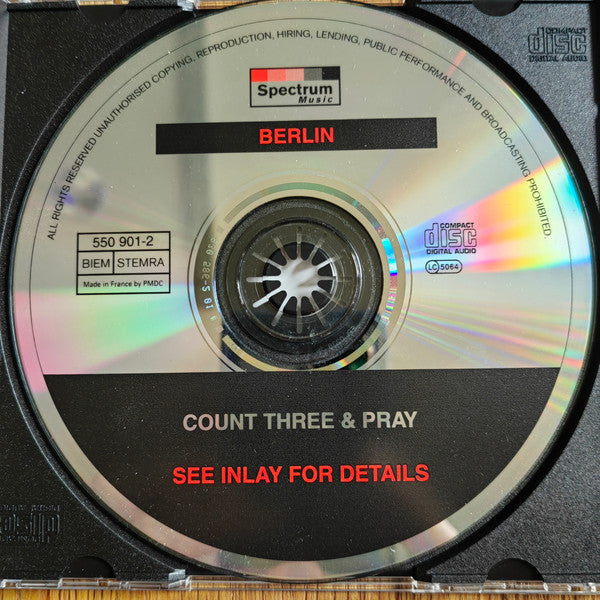 Berlin - Count Three & Pray (CD Tweedehands)