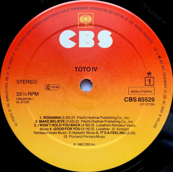 Toto - Toto IV (LP Tweedehands) - Discords.nl