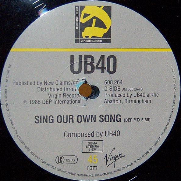 UB40 - Sing Our Own Song (12" Tweedehands)