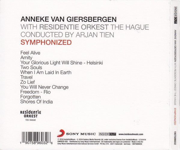 Anneke van Giersbergen With Residentie Orkest - Symphonized (CD)