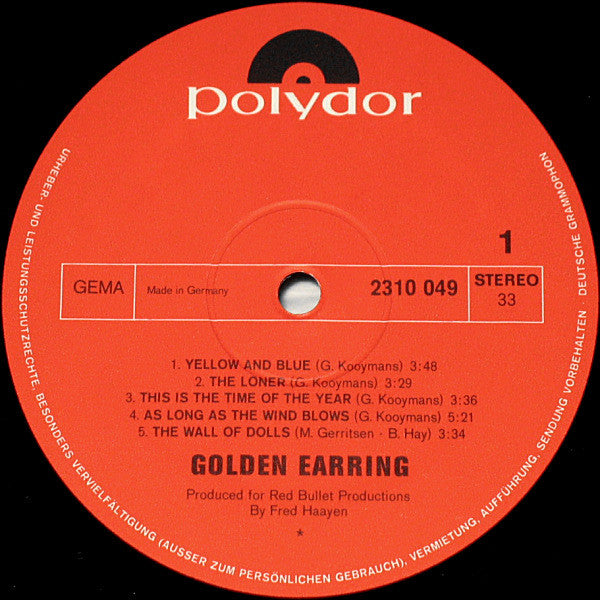 Golden Earring - Golden Earring (LP Tweedehands) - Discords.nl