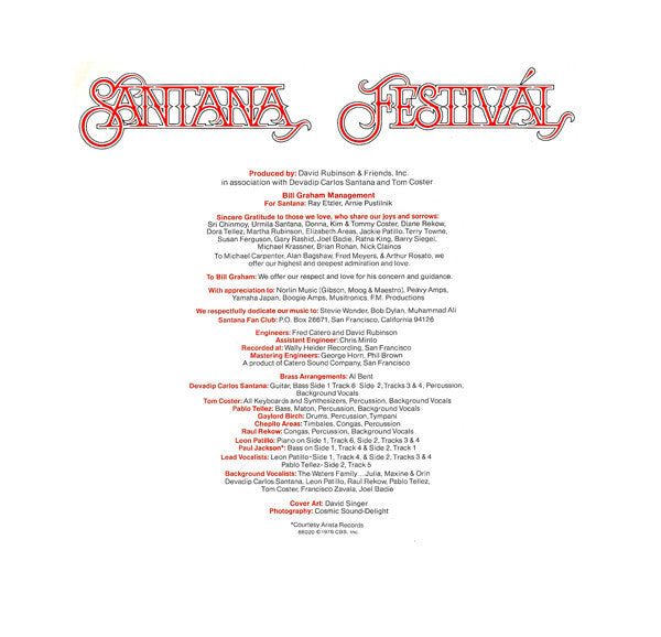 Santana - Festivál (LP Tweedehands)