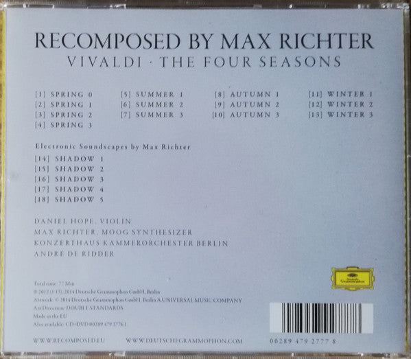 Max Richter, Antonio Vivaldi • Daniel Hope • Konzerthaus Kammerorchester Berlin • André de Ridder - Recomposed By Max Richter (Vivaldi • The Four Seasons) (CD) - Discords.nl