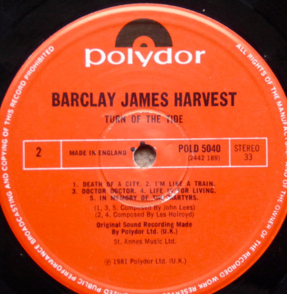 Barclay James Harvest - Turn Of The Tide (LP Tweedehands)