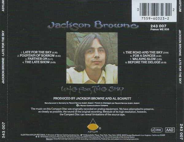 Jackson Browne - Late For The Sky (CD Tweedehands)