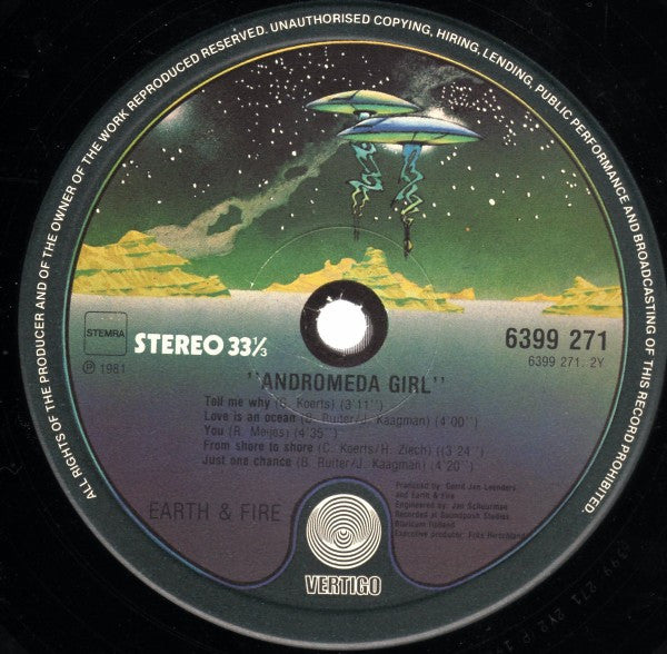 Earth And Fire - Andromeda Girl (LP Tweedehands) - Discords.nl