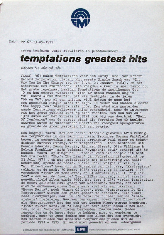 Temptations, The - Greatest Hits Volume 3 (LP Tweedehands)