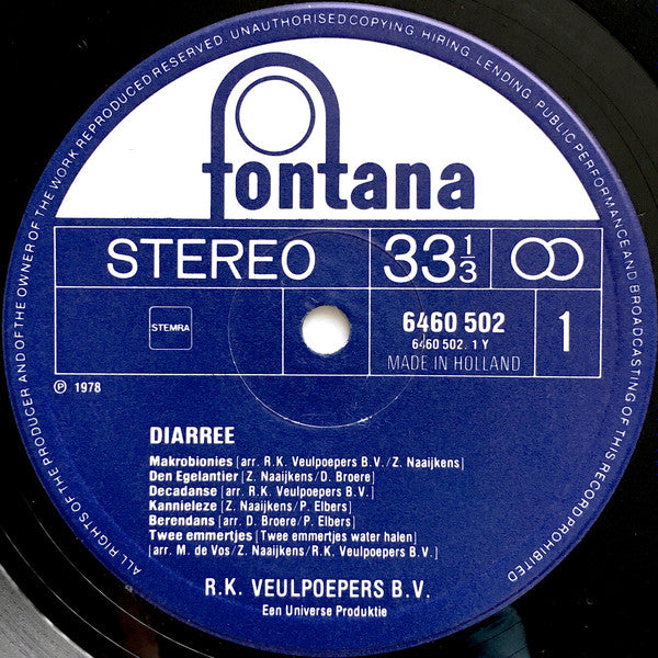 R.K. Veulpoepers B.V. - Diarree (LP Tweedehands)