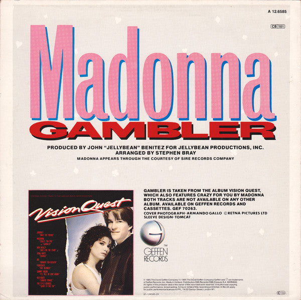 Madonna - Gambler (12" Tweedehands)
