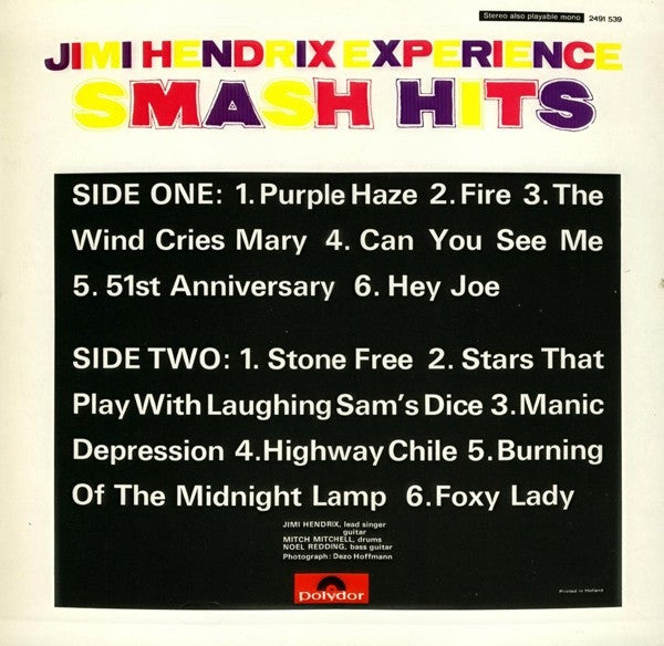 Jimi Hendrix Experience, The - Smash Hits (LP Tweedehands)