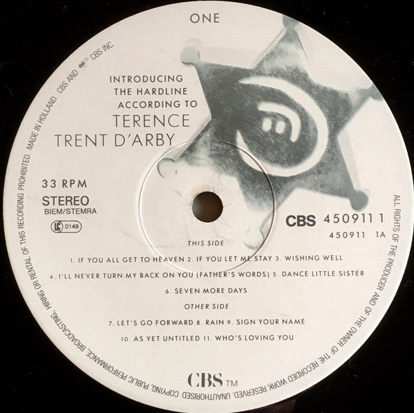 Terence Trent D'Arby - Introducing The Hardline According To Terence Trent D'Arby (LP Tweedehands)