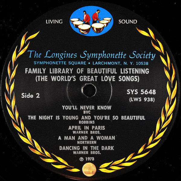 Longines Symphonette Society, The - The World's Great Love Songs (LP Tweedehands)