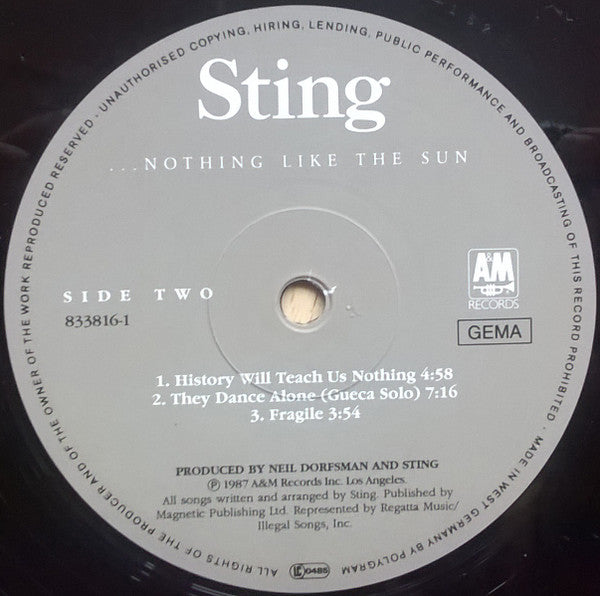 Sting - ...Nothing Like The Sun (LP Tweedehands)