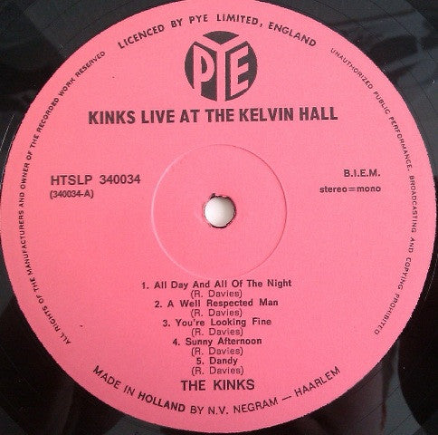 Kinks, The - Live At The Kelvin Hall (LP Tweedehands)