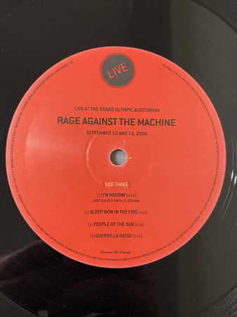 Rage Against The Machine - Live At The Grand Olympic Auditorium (LP Tweedehands)