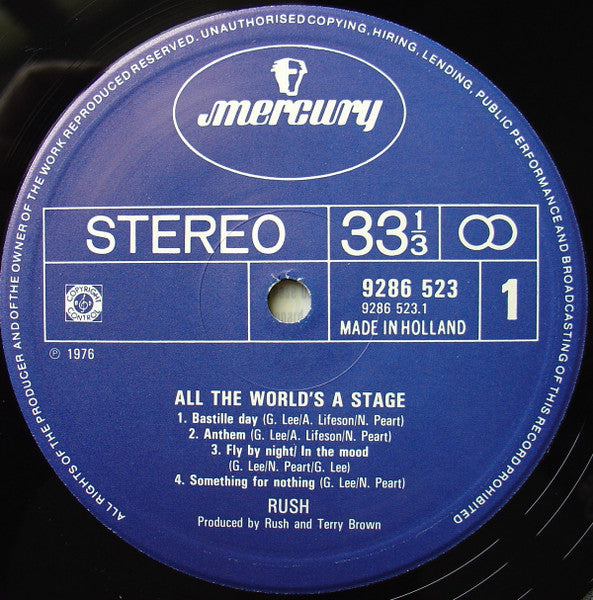 Rush - All The World's A Stage (LP Tweedehands)