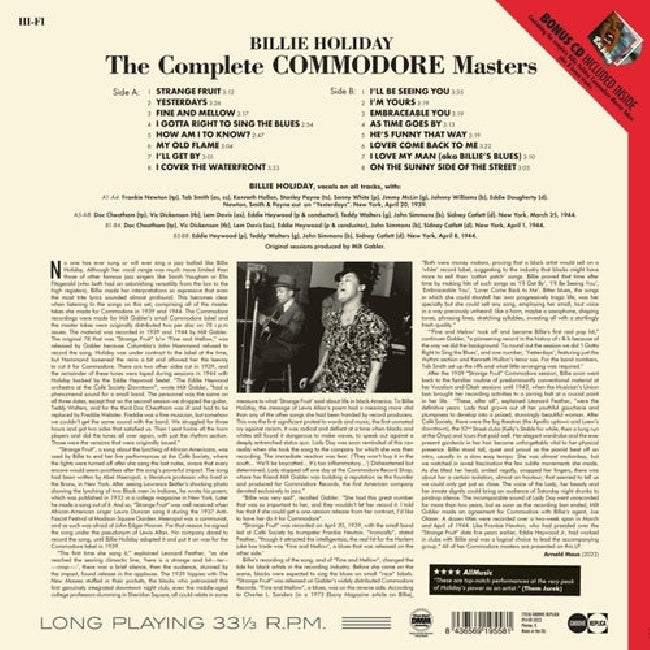 Billie Holiday - Complete commodore masters (LP)