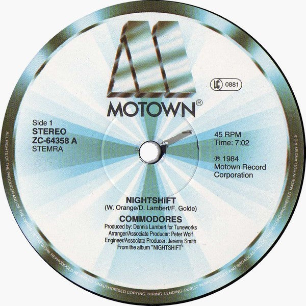 Commodores - Nightshift (Extended Version) (12" Tweedehands) - Discords.nl