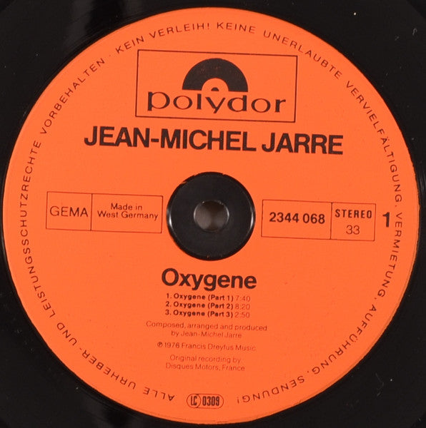 Jean-Michel Jarre - Oxygene (LP Tweedehands) - Discords.nl