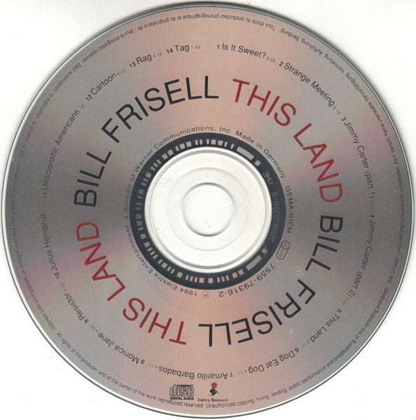 Bill Frisell - This Land (CD Tweedehands) - Discords.nl