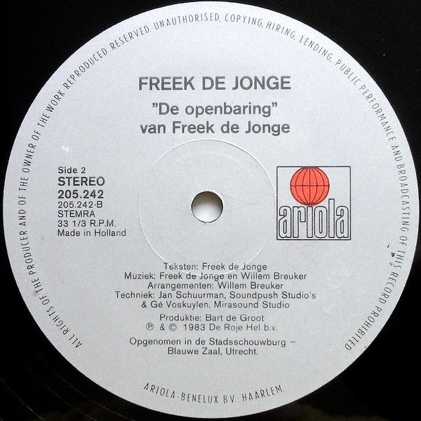 Freek de Jonge - De Openbaring (LP Tweedehands)