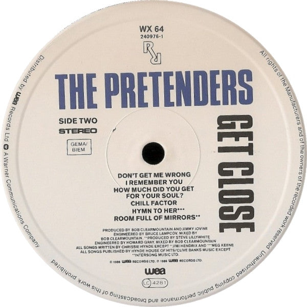 Pretenders, The - Get Close (LP Tweedehands)
