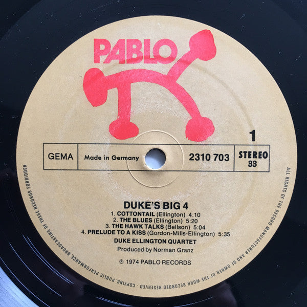 Duke Ellington Quartet - Duke's Big 4 (LP Tweedehands)