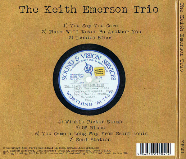 Keith Emerson Trio, The - The Keith Emerson Trio (CD)