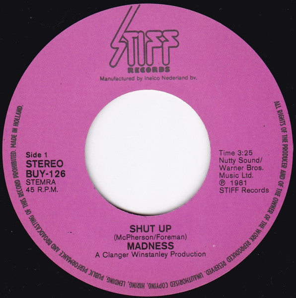 Madness - Shut Up (7-inch Tweedehands)