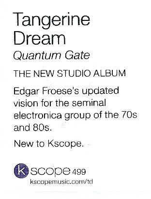 Tangerine Dream - Quantum Gate (CD)