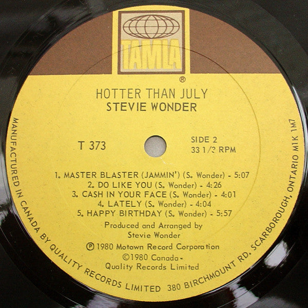 Stevie Wonder - Hotter Than July (LP Tweedehands)