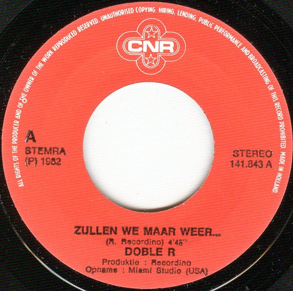 Doble R - Zullen We Maar Weer ... (7-inch Tweedehands)