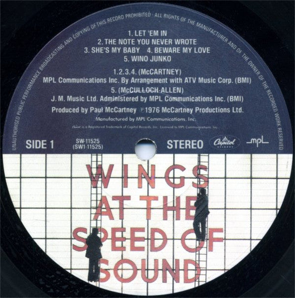 Wings (2) - Wings At The Speed Of Sound (LP Tweedehands) - Discords.nl