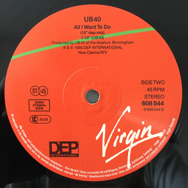 UB40 - All I Want To Do (12" Tweedehands)